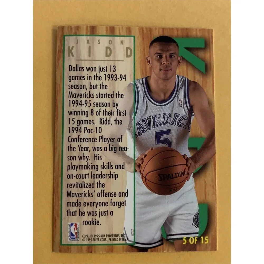 1994-95 Fleer Ultra All Rookie Jason Kidd #5 of 15 Insert - Mavericks